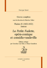 E-book, Theatre. Tome II 1853-1872 Annex: la petite Fadette, Sand, George, Honoré Champion