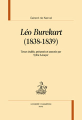 E-book, Léo Burckart (1838-1839), Nerval Gérard De., Honoré Champion