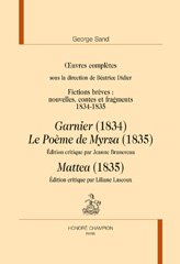 E-book, Fictions brèves : Nouvelles, contes et fragments : 1834-1835, Sand, George, 1804-1876, author, Honoré Champion