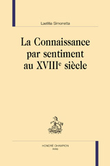 E-book, La connaissance par sentiment au XVIIIe siècle, Honoré Champion