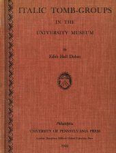 E-book, Italic Tomb-Groups in the University Museum, ISD