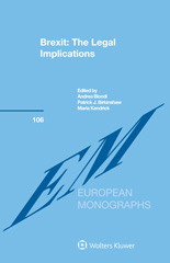 eBook, Brexit : The Legal Implications, Wolters Kluwer