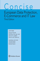 E-book, Concise European Data Protection, E-Commerce and IT Law, Kluwer Law International