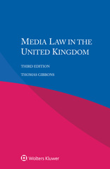 E-book, Media Law in the United Kingdom, Wolters Kluwer