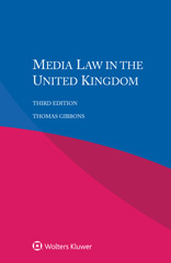E-book, Media Law in the United Kingdom, Kluwer Law International