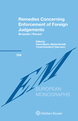 E-book, Remedies Concerning Enforcement of Foreign Judgements, Kluwer Law International