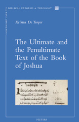 eBook, The Ultimate and the Penultimate Text of the Book of Joshua, Peeters Publishers