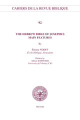 E-book, The Hebrew Bible of Josephus : Main Features, Peeters Publishers