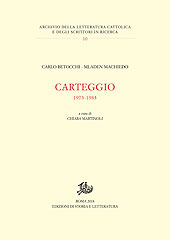 E-book, Carteggio : 1973-1983, Edizioni di storia e letteratura