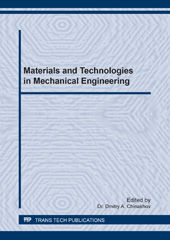 E-book, Materials and Technologies in Mechanical Engineering, Trans Tech Publications Ltd