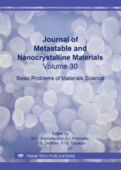 E-book, Journal of Metastable and Nanocrystalline Materials, Trans Tech Publications Ltd
