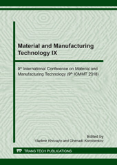E-book, Material and Manufacturing Technology IX, Trans Tech Publications Ltd
