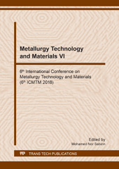 E-book, Metallurgy Technology and Materials VI, Trans Tech Publications Ltd