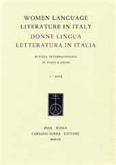 Fascicule, Women language literature in Italy = Donne lingua letteratura in Italia : 5, 2023, Fabrizio Serra