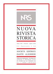 Issue, Nuova rivista storica : CIII, 1, 2019, Società editrice Dante Alighieri