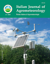 Fascículo, IJAm : Italian Journal of Agrometeorology : 1, 2019, Firenze University Press