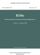 Fascículo, RiMe : rivista dell'lstituto di Storia dell'Europa Mediterranea : 4 nuova serie, II, 2019, ISEM - Istituto di Storia dell'Europa Mediterranea