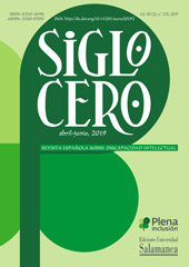 Issue, Siglo Cero : Revista Española sobre Discapacidad Intelectual : 50, 2, 2019, Ediciones Universidad de Salamanca