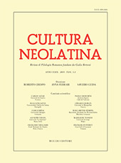 Fascicule, Cultura neolatina : LXXIX, 1/2, 2019, Enrico Mucchi Editore