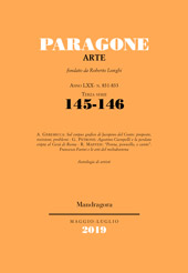Issue, Paragone : rivista mensile di arte figurativa e letteratura. Arte : LXX, 145/146, 2019, Mandragora