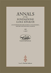 Fascículo, Annals of the Fondazione Luigi Einaudi : an Interdisciplinary Journal of Economics, History and Political Science : LIII, 1, 2019, L.S. Olschki