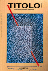 Revue, Titolo : rivista scientifico-culturale d'arte contemporanea, Rubbettino