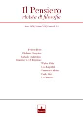 Issue, Il Pensiero : rivista di filosofia : XIX, 1/3, 1974, InSchibboleth