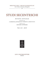 Issue, Studi Secenteschi : LX, 2019, L.S. Olschki