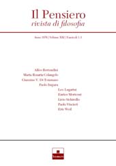 Fascicule, Il Pensiero : rivista di filosofia : XXI, 1/3, 1976, InSchibboleth