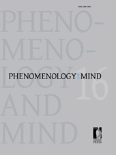 Heft, Phenomenology and Mind : 16, 1 Special Issue, 2019, Firenze University Press