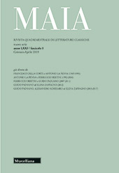 Issue, Maia : rivista di letterature classiche : LXXI, 1, 2019, Editrice Morcelliana