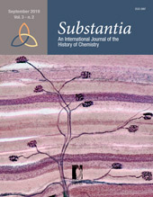 Fascicolo, Substantia : an International Journal of the History of Chemistry : 3, 2, 2019, Firenze University Press