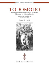 Fascicolo, Todomodo : rivista internazionale di studi sciasciani : IX, 2019, L.S. Olschki