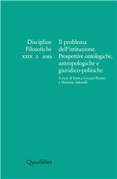 Issue, Discipline filosofiche : XXIX, 2, 2019, Quodlibet