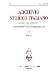 Fascicolo, Archivio storico italiano : 661, 3, 2019, L.S. Olschki