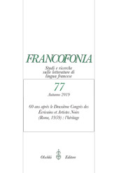 Fascicolo, Francofonia : studi e ricerche sulle letterature di lingua francese : 77, 2, 2019, L.S. Olschki