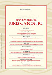 Fascículo, Ephemerides iuris canonici : 59, 2, 2019, Marcianum Press