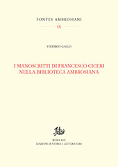 eBook, I manoscritti di Francesco Ciceri nella Biblioteca Ambrosiana, Gallo, Federico, Edizioni di storia e letteratura