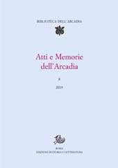 Article, Arcadizzare Sergardi : un'epistola latina di Euristene Aleate ad Alfesibeo Cario, Edizioni di storia e letteratura