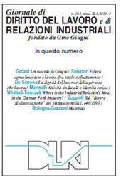 Issue, Giornale di diritto del lavoro e di relazioni industriali : 164, 4, 2019, Franco Angeli