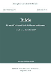 Issue, RiMe : rivista dell'lstituto di Storia dell'Europa Mediterranea : 5 nuova serie, II, 2019, ISEM - Istituto di Storia dell'Europa Mediterranea