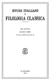 Fascículo, Studi italiani di filologia classica : 2, 2019, Le Monnier