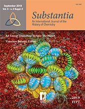 Fascículo, Substantia : an International Journal of the History of Chemistry : 3, 2 Supplemento 2, 2019, Firenze University Press