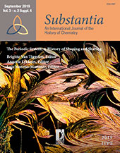 Heft, Substantia : an International Journal of the History of Chemistry : 3, 2 Supplemento 4, 2019, Firenze University Press