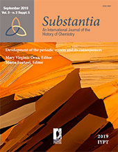 Issue, Substantia : an International Journal of the History of Chemistry : 3, 2 Supplemento 5, 2019, Firenze University Press