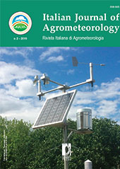 Issue, IJAm : Italian Journal of Agrometeorology : 2, 2019, Firenze University Press