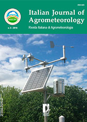 Heft, IJAm : Italian Journal of Agrometeorology : 3, 2019, Firenze University Press
