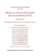 eBook, Música en torno al Motu proprio para la catedral de Sevilla, Ripollés, Vicente, 1867-1943, CSIC, Consejo Superior de Investigaciones Científicas