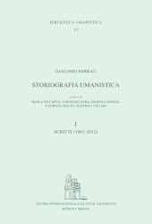 Capítulo, Storiografia umanistica : I : scritti (1967-2012), Centro internazionale di studi umanistici, Università degli studi di Messina