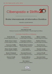 Issue, Ciberspazio e diritto : rivista internazionale di informatica giuridica : 20, 3, 2019, Enrico Mucchi Editore